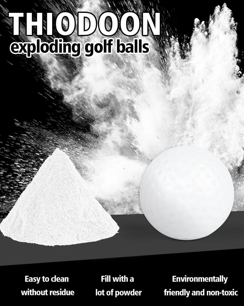 THIODOON 3 Pack Exploding Balls for Golf Party Gender Reveal Prank Funny Joke for Golfers - 3 Piece Set (3 White/Blue & Pink & White) - Image 5
